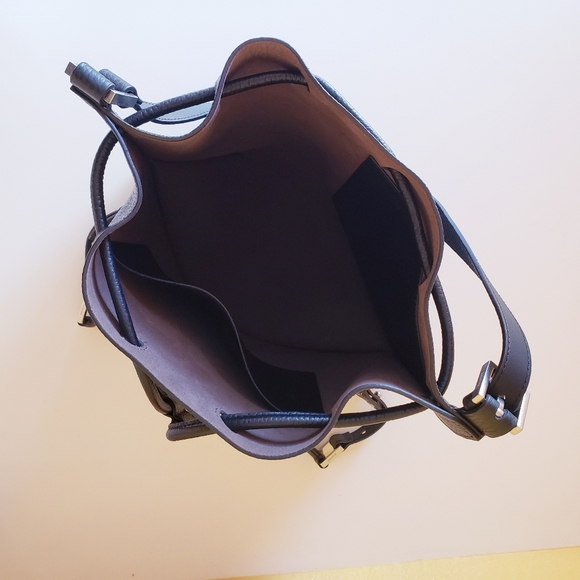 ALLSAINTS Alpha Pebble Leather Convertible Backpack/ Shoulder Bag Purse Black main image 15